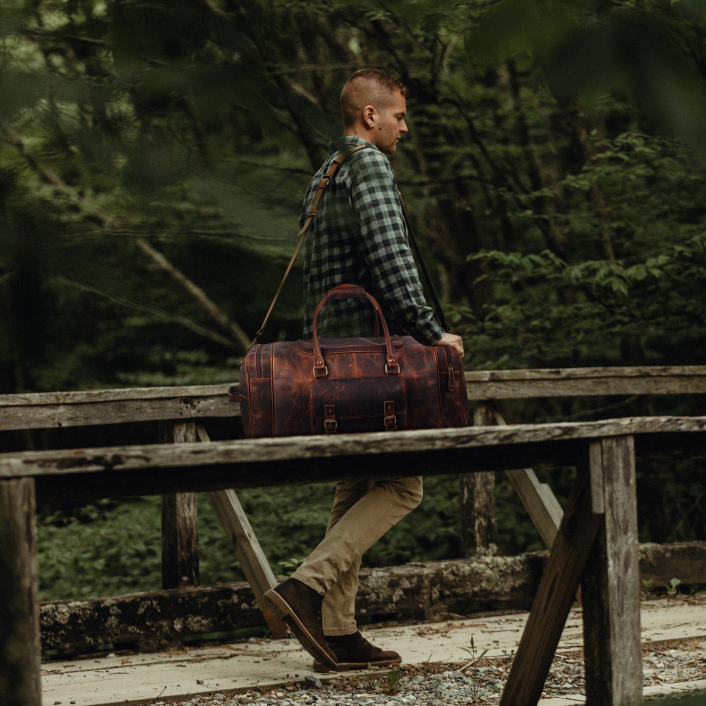 Chester Buffalo Weekender Duffle Bag