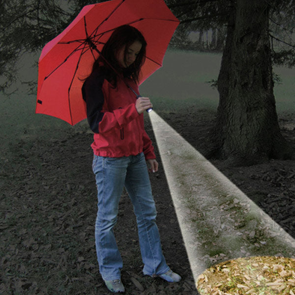 Light Trek Automatic Flashlite – Professional Hiking Umbrella with Built-in Bright LED Torch, Long-Lasting Illumination, and Reliable Auto Open/Close System