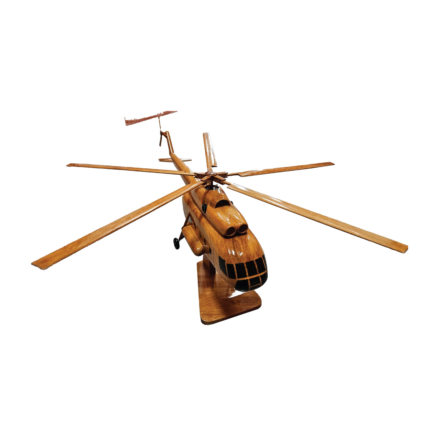 MI-17 ( MI17 ) Mahogany Wood Desktop Helicopter Model