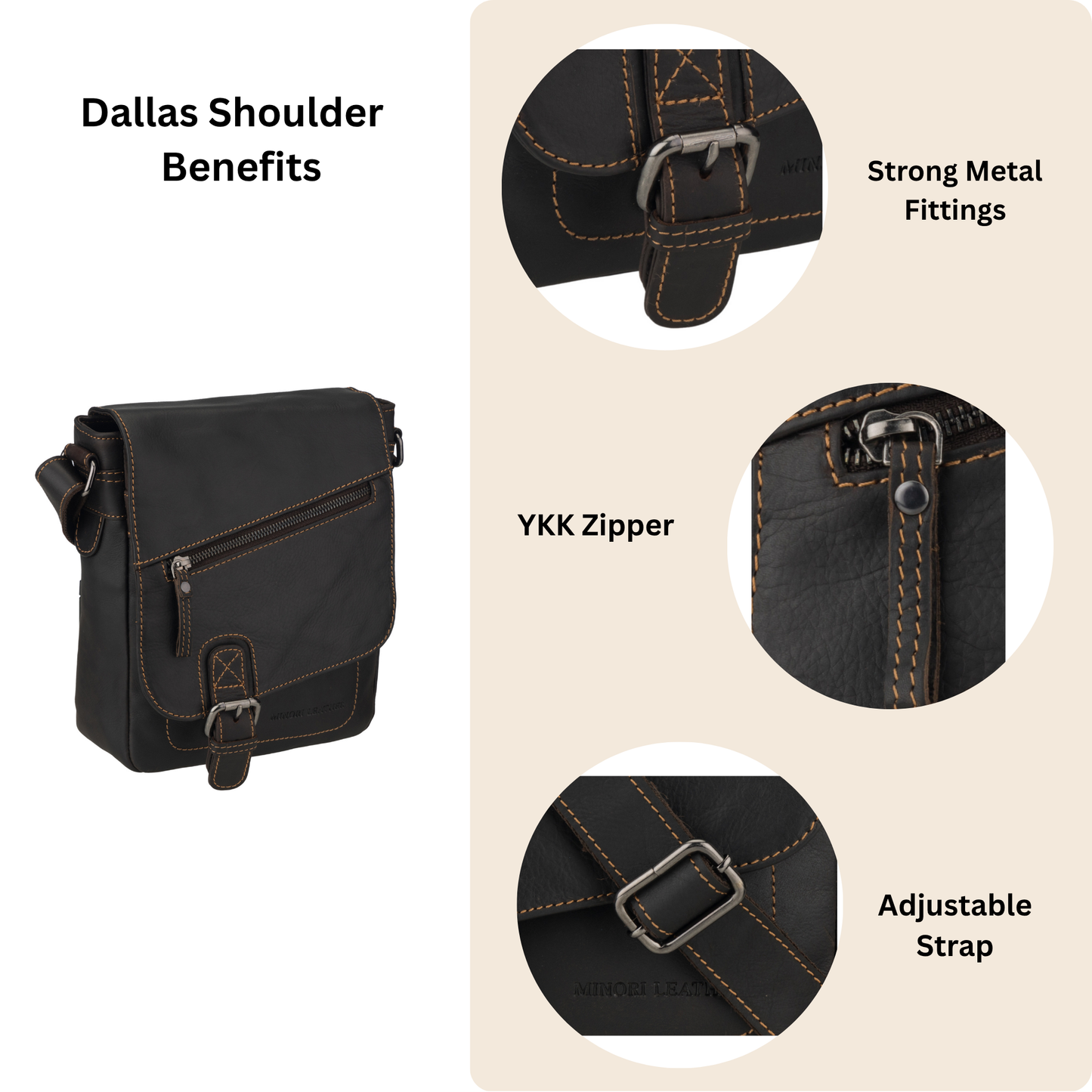 Dallas Shoulder Bag Brown