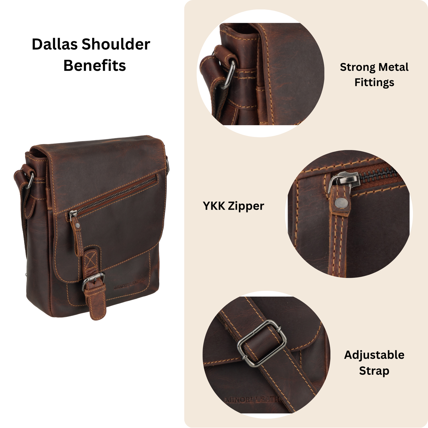 Dallas Shoulder Bag Chestnut