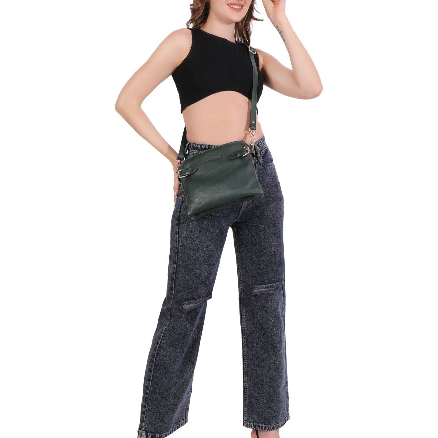 Sofia Crossbody Bag Forest Green