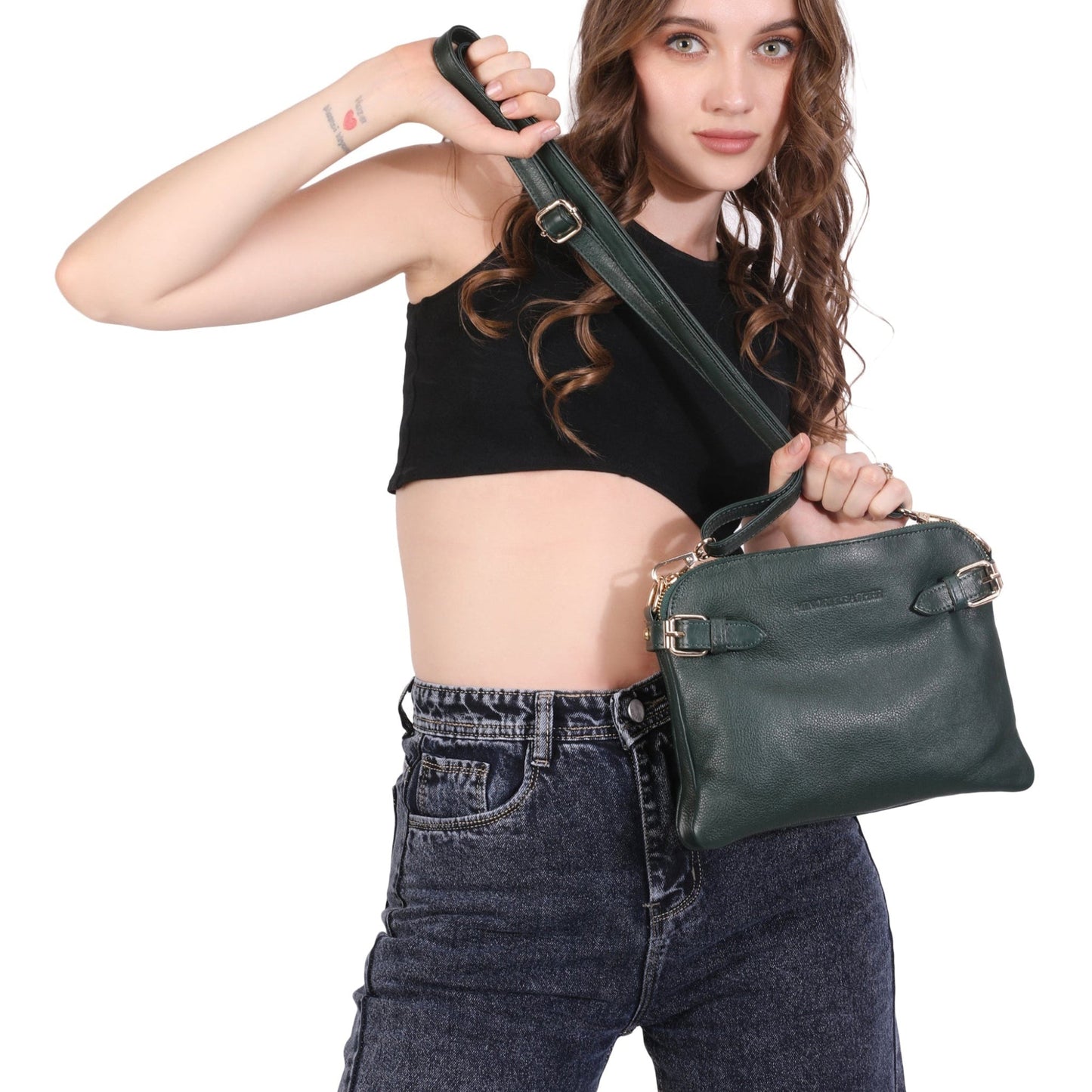 Sofia Crossbody Bag Forest Green