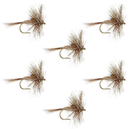March Brown Classic Dry Fly - 6 Flies Hook Size 16