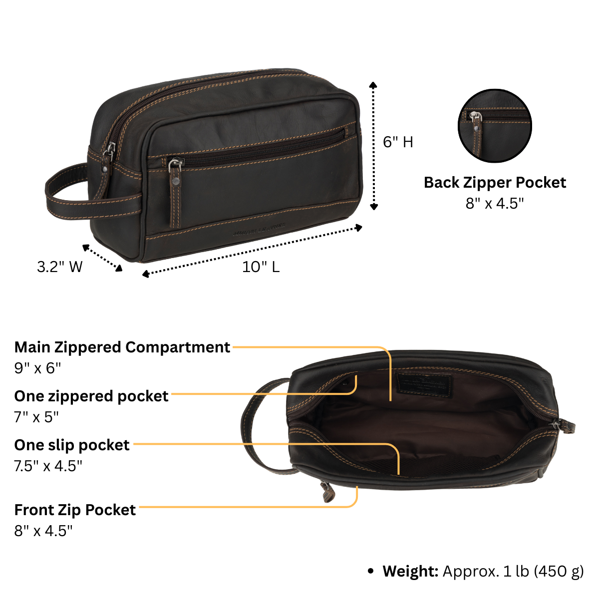 Montana Toiletry Bag Brown