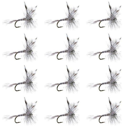 Mosquito Classic Trout Dry Fly Fishing Flies - 1 Dozen Size 10