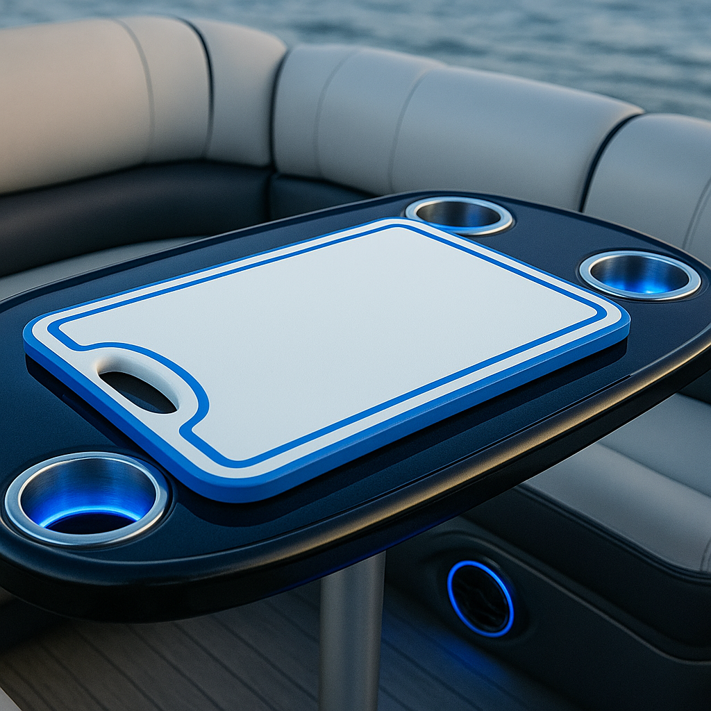 Made in the USA | Premium Cutting Board | Textured 1/2 inch HDPE UV Protected | Non-Skid or Mark Rubber Feet | Great for Boats & any Counter-top