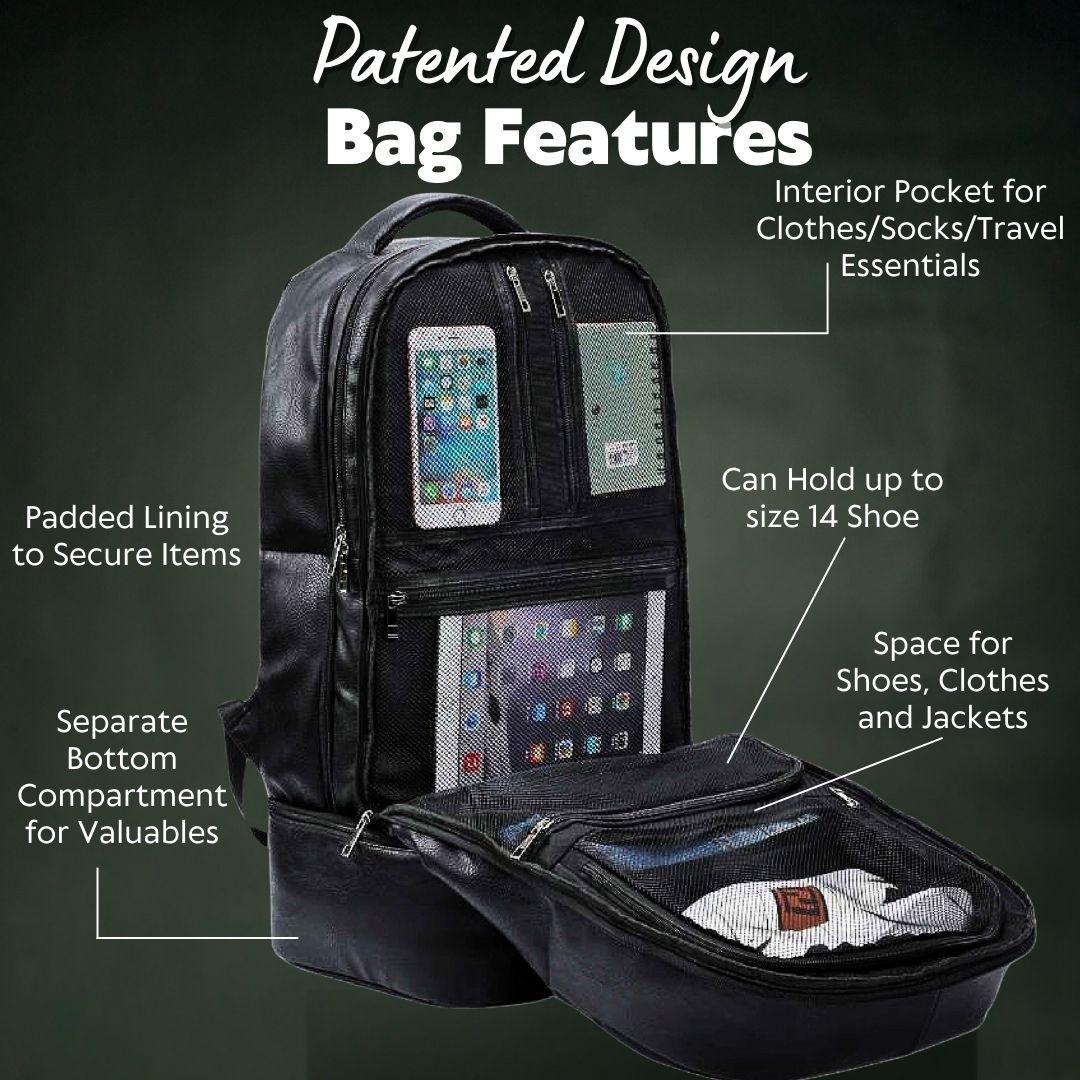 Grey Leather Carry-On Patented Backpack (Only 300 Made)