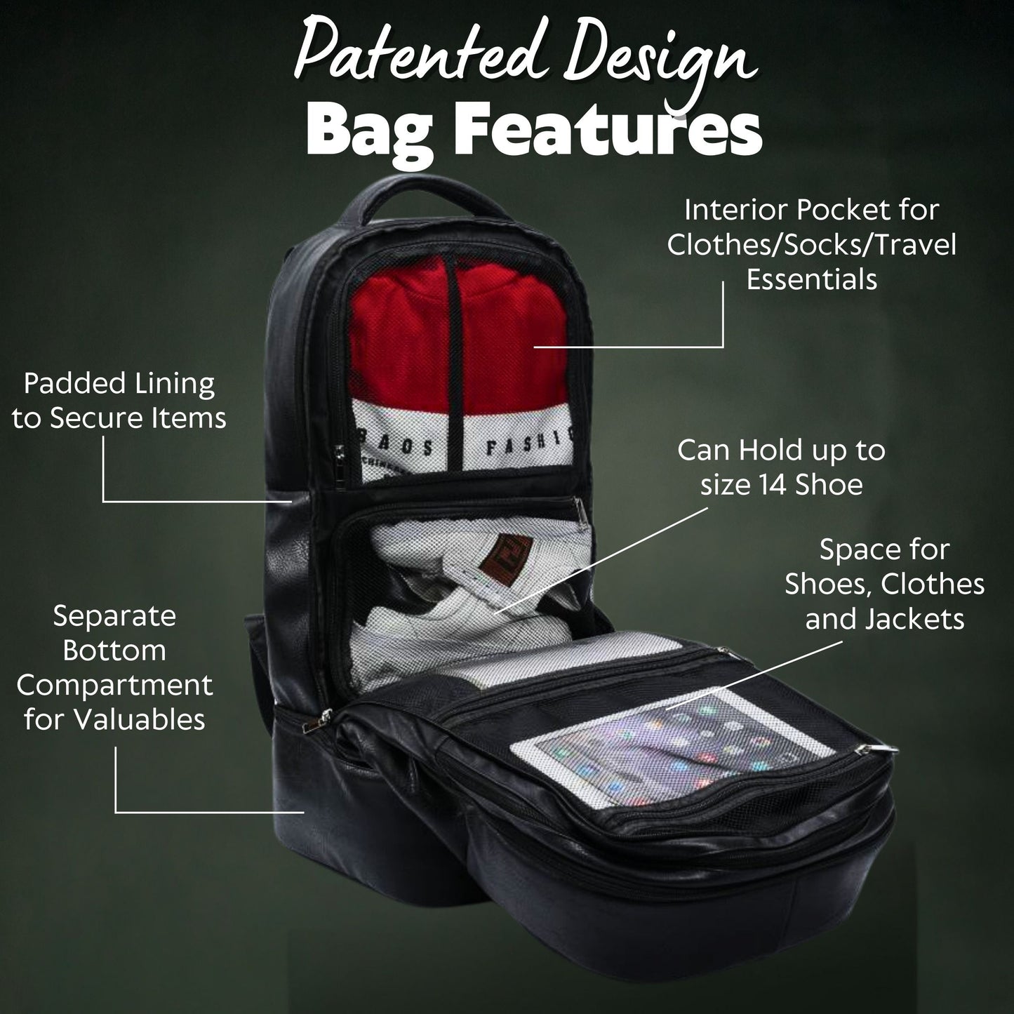 Baby Blue Leather Patented Carry-On Backpack (Only 300 Made)