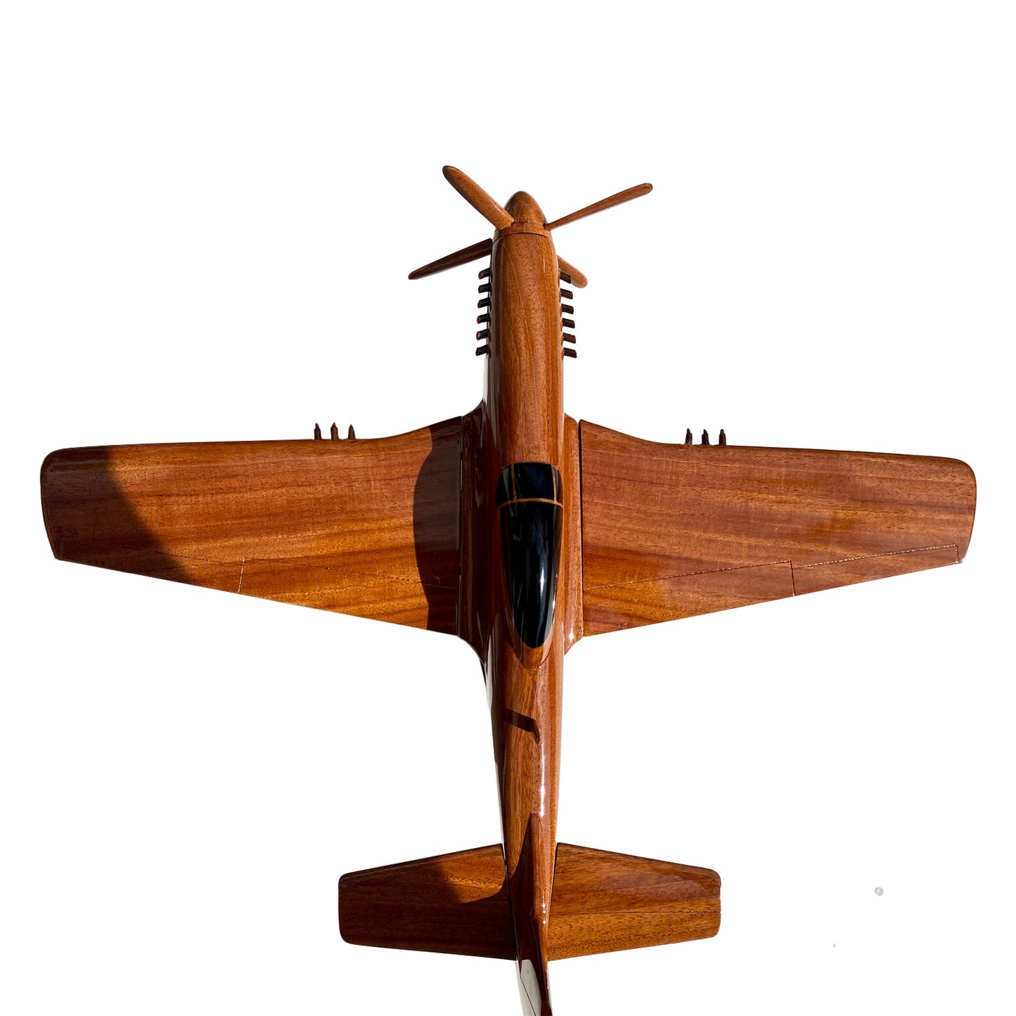 P-51 ( P51 ) Mustang Mahogany Wood Desktop Airplane Model