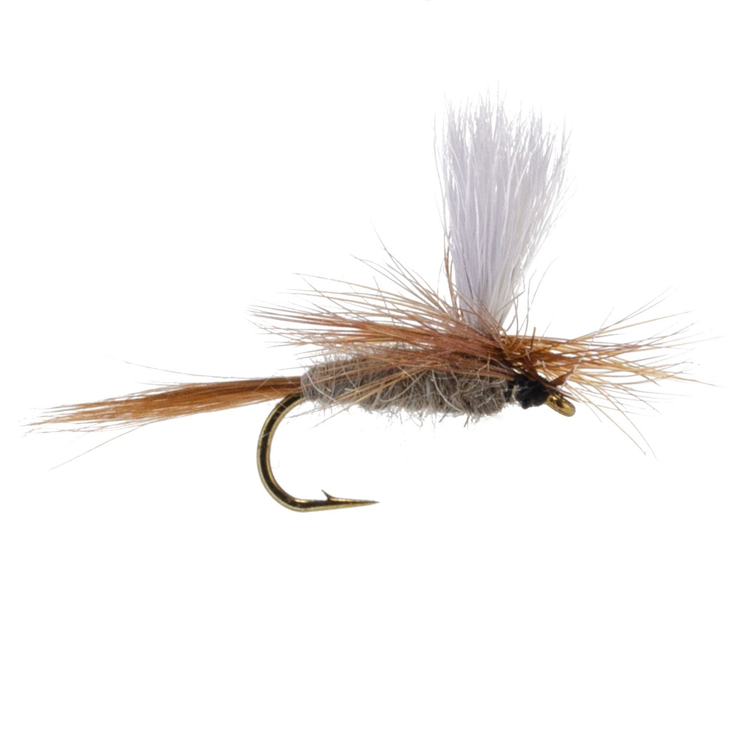 3 Pack Hares Ear Parachute Classic Dry Fly - Hook Size 12