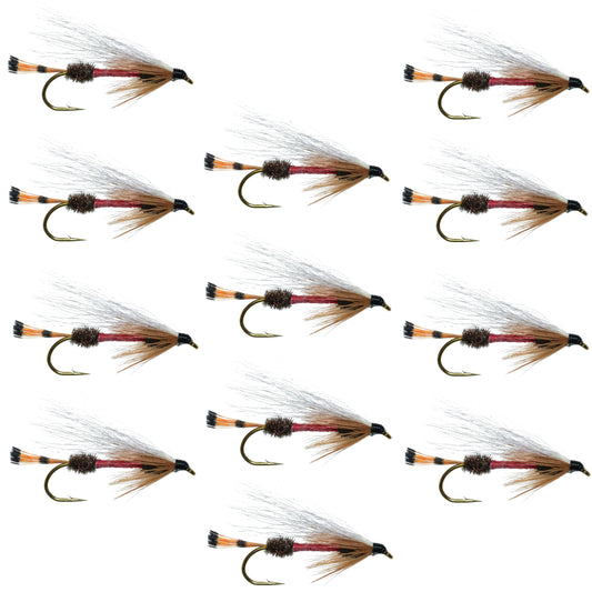 Royal Coachman Bucktail Classic Streamer Flies - Set of 12 - Hook Size 4