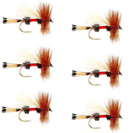 Royal Trude Classic Hair Wing Dry Fly -6 Flies Hook Size 14