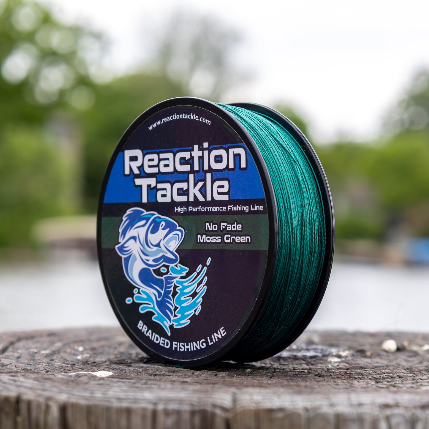 Reaction Tackle Braided Fishing Line - NO FADE Moss Green - NEW