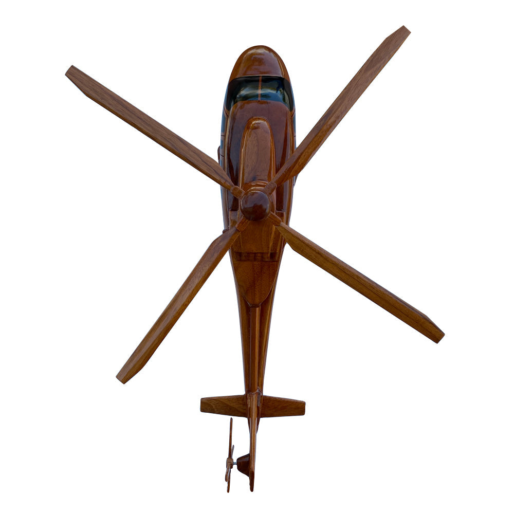 S-76 ( S76 ) Sikorsky Mahogany Wood Desktop Helicopter Model