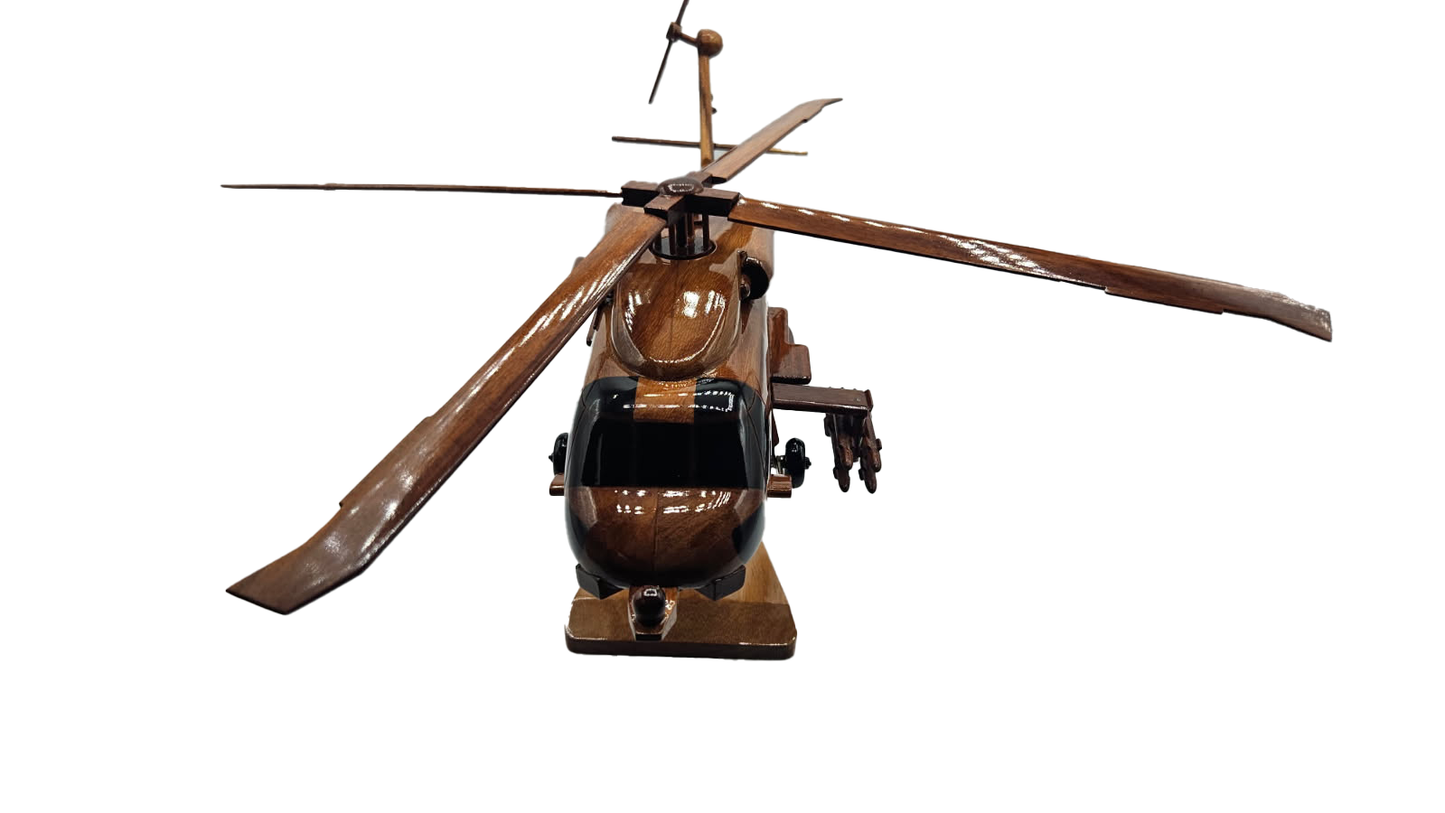 SH-60 ( SH60 ) Seahawk Mahogany Wood Desktop Helicopter Model
