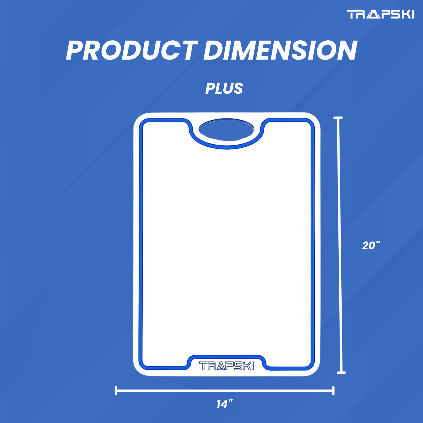 TRAPSKI Premium 1/2 Inch Thick HDPE Cutting Boards | Food-Grade Kitchen Prep Surface | Juice Grooves | Made in the USA