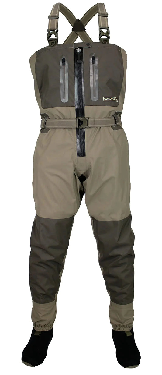 Paramount Outdoors Deep Eddy Zippered Breathable Stockingfoot Chest Fishing Wader (Medium)