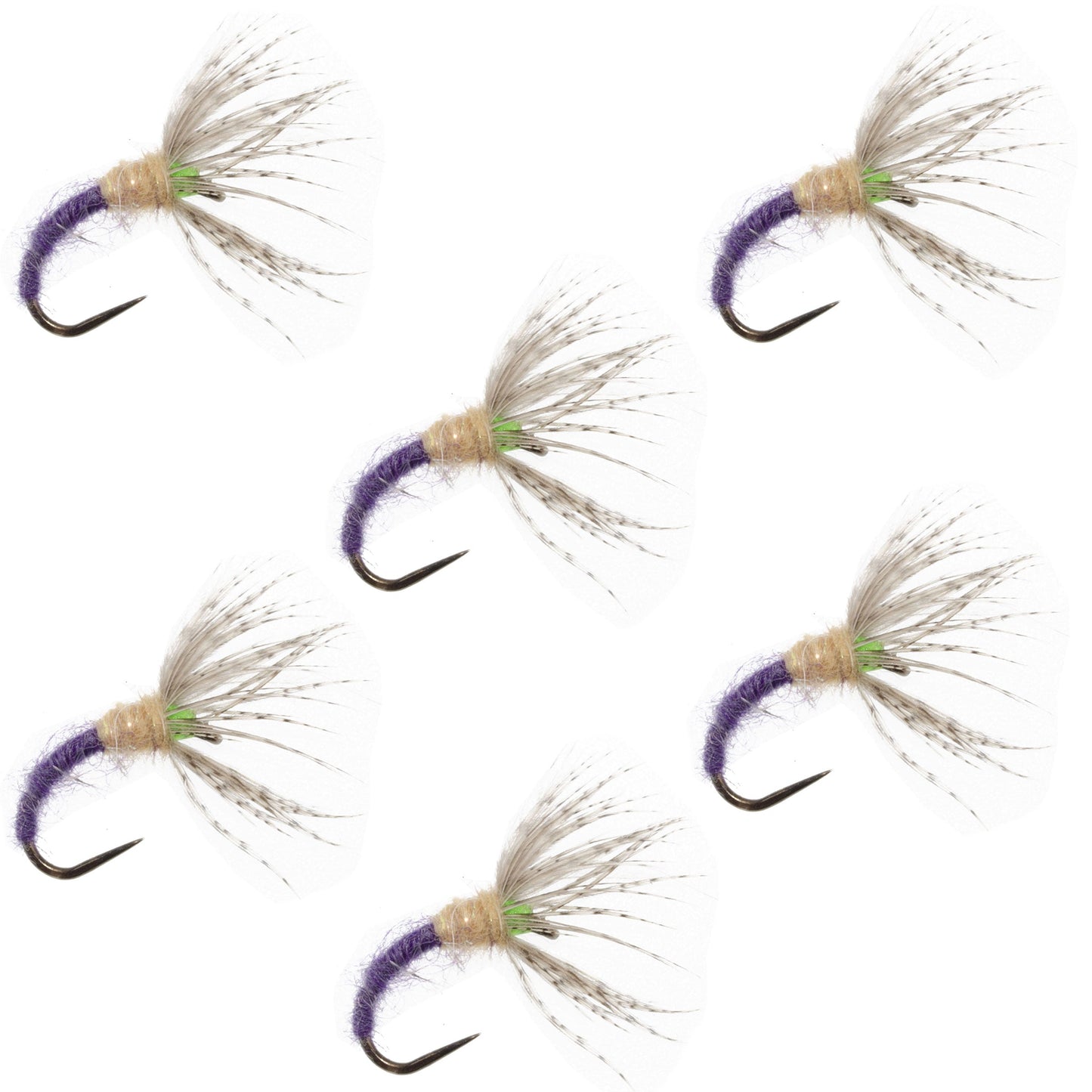 Grave Digger Sakasa Kebari - 6 Tenkara Flies - Size 14