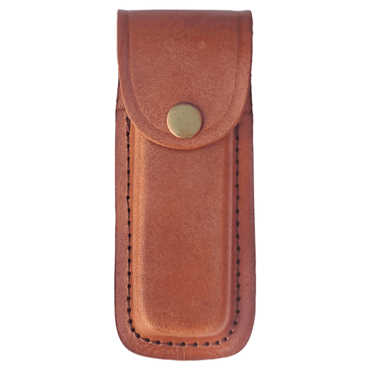 Bison River Leather Folding Knife Sheath (up to 4" Closed) with Snap Closure