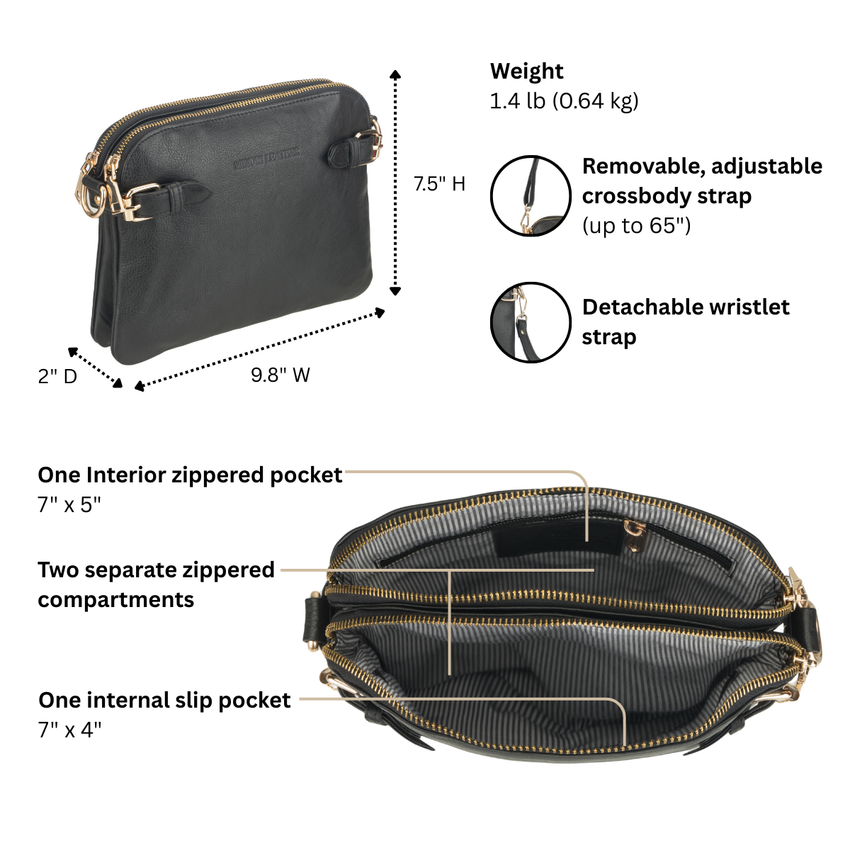 Sofia Crossbody Bag Black