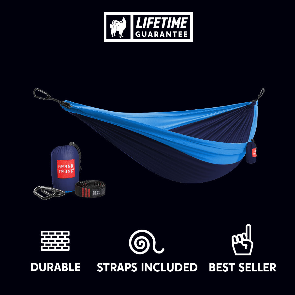 Grand Trunk Double Deluxe Hammock w/Straps