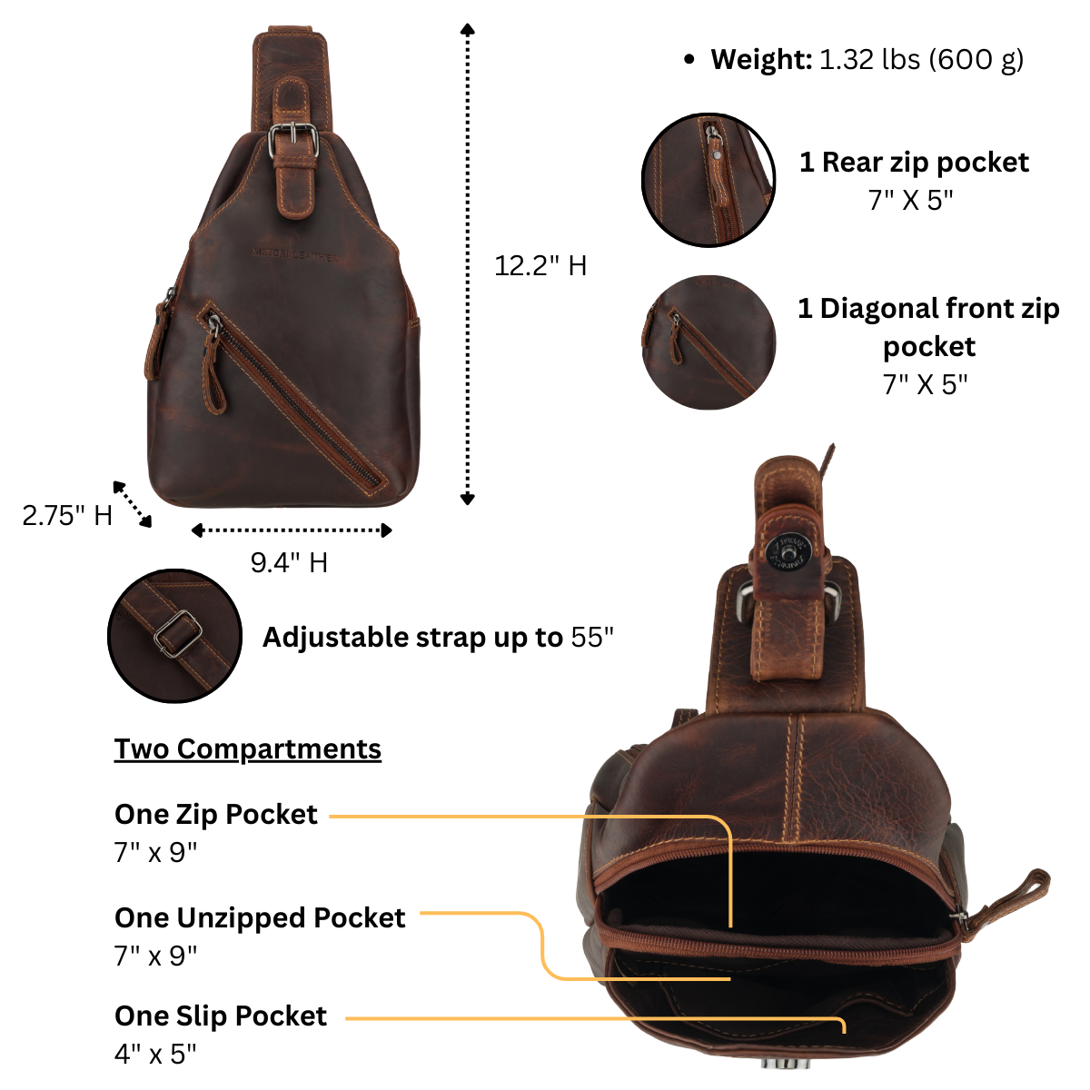 Sydney Crossbody Bag Chestnut