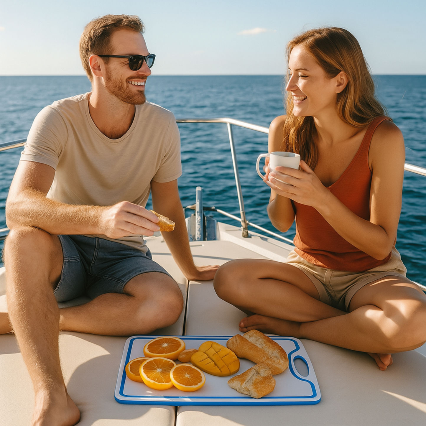 Made in the USA | Premium Cutting Board | Textured 1/2 inch HDPE UV Protected | Non-Skid or Mark Rubber Feet | Great for Boats & any Counter-top