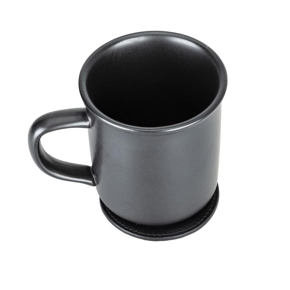 Tucson Genuine Leather Coaster Set of 5 with Holder - Premium Cup Coasters