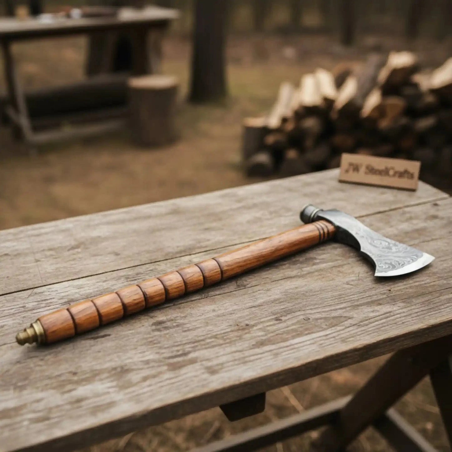 Beautiful handmade Damascus steel Smoking Axe "Unique Axe"Limited Edition