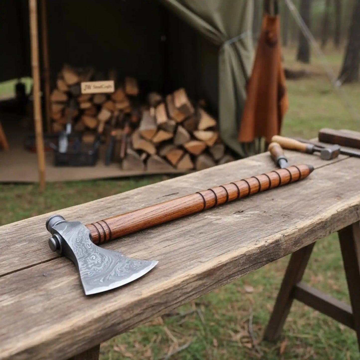 Beautiful handmade Damascus steel Smoking Axe "Unique Axe"Limited Edition