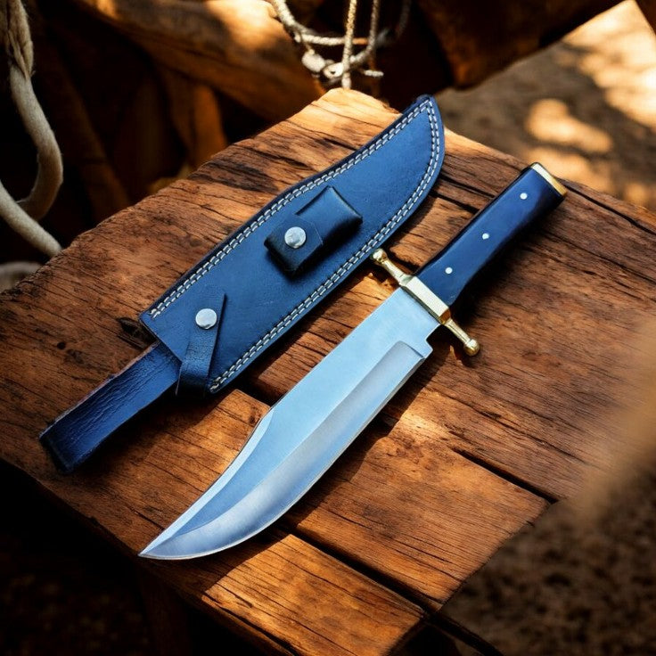 Vintage Original Bowie Knife – 14" Handmade High-Carbon Steel Blade