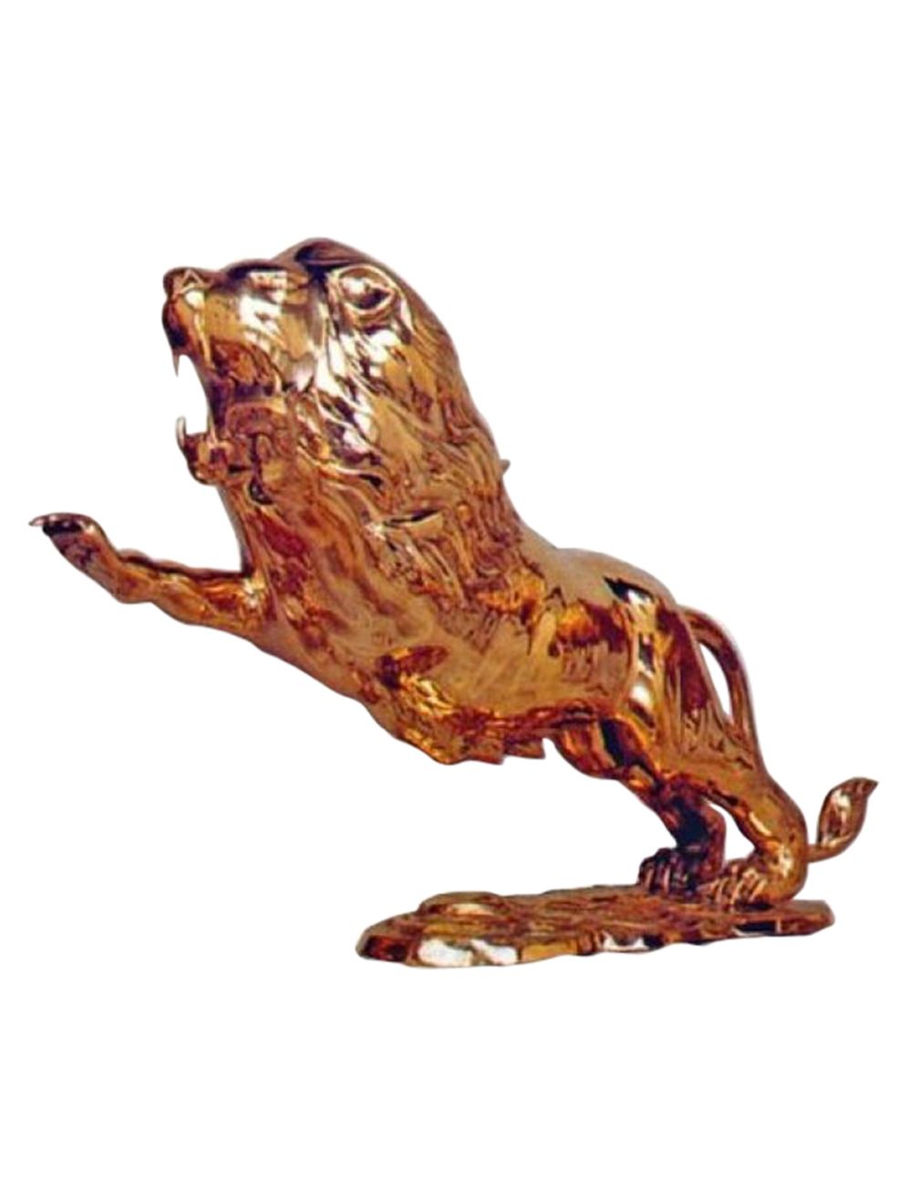 Charging Lion Statue