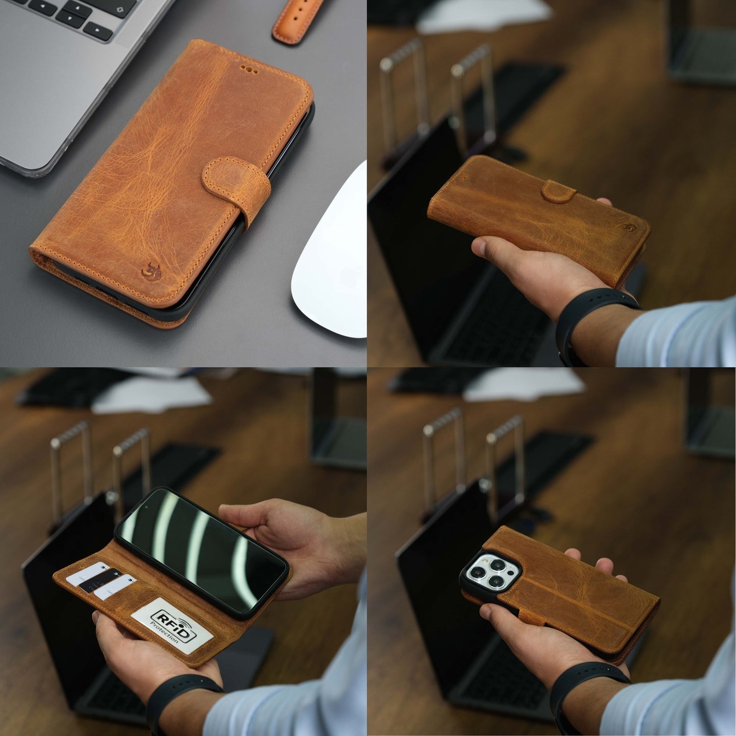 Casper iPhone 16 Pro Wallet Case Leather MagSafe