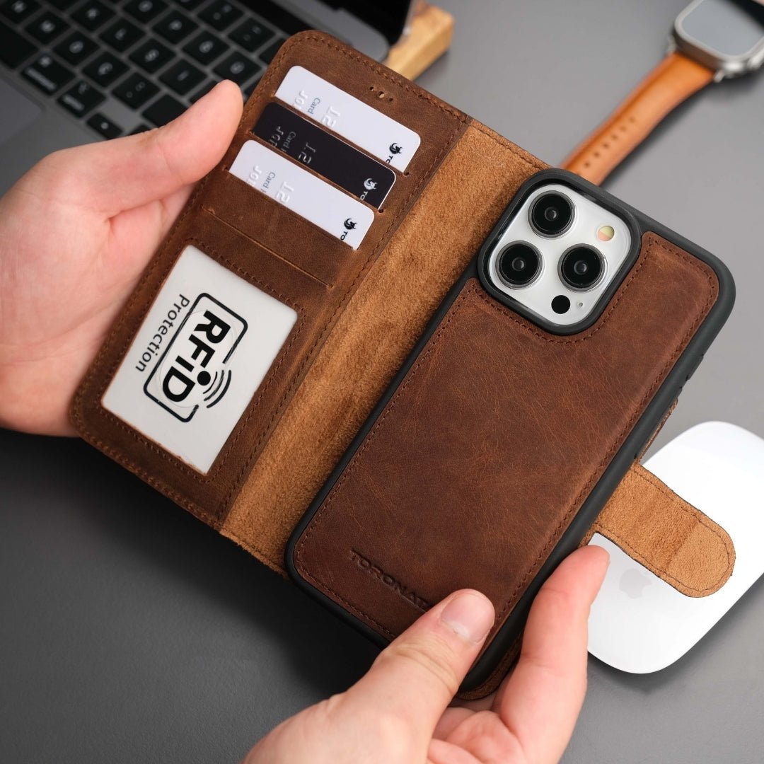 Casper iPhone 16 Pro Wallet Case Leather MagSafe