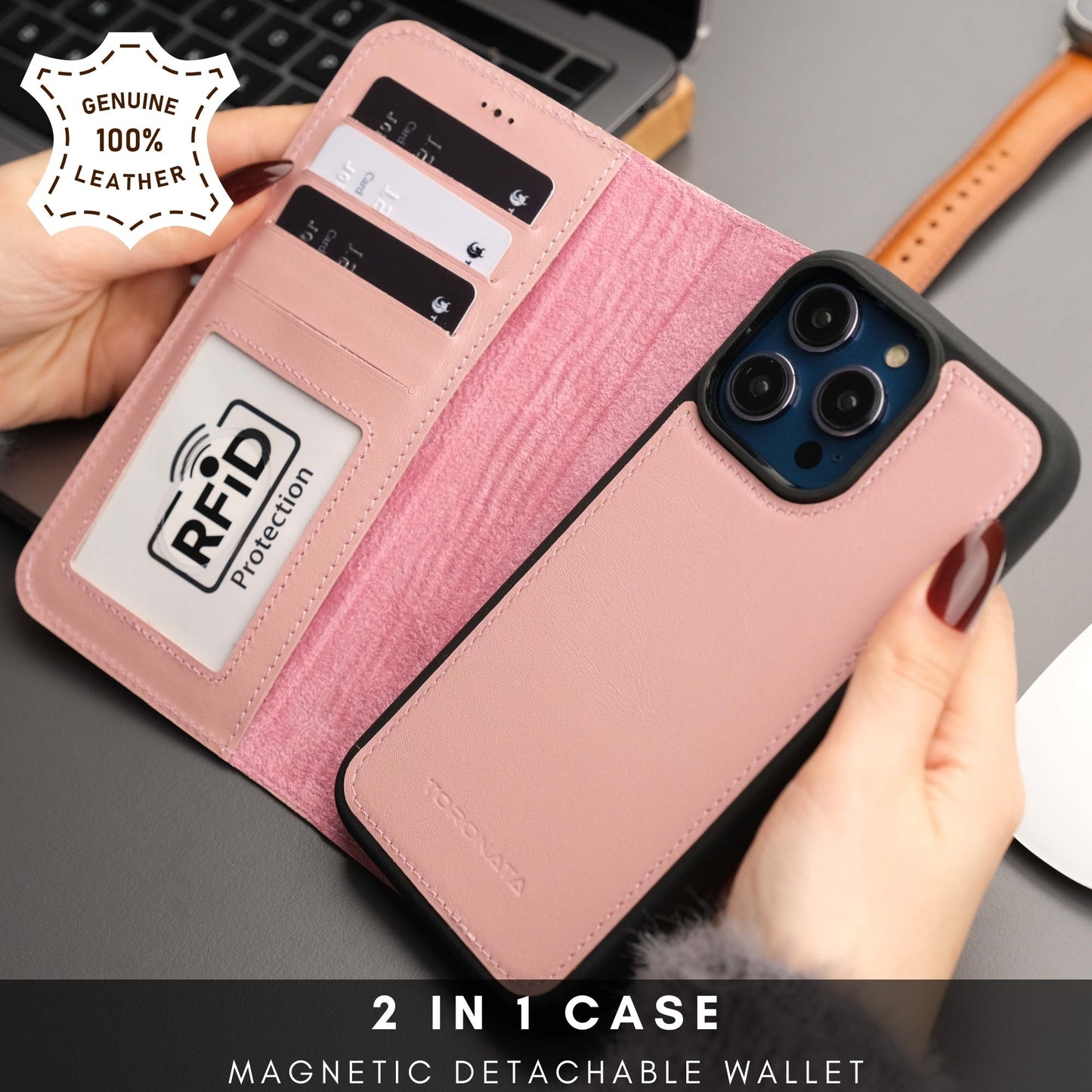 Casper Leather iPhone 14 Pro Max Wallet Case | MagSafe