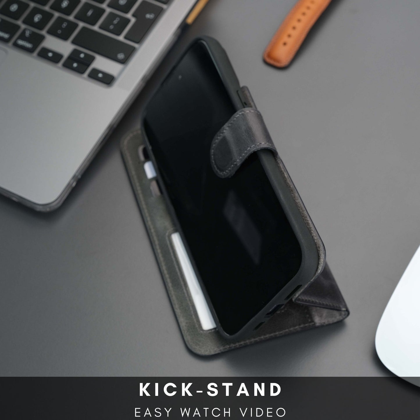 Casper Leather iPhone 15 Pro Wallet Case | Detachable MagSafe Compatible RFID Protection