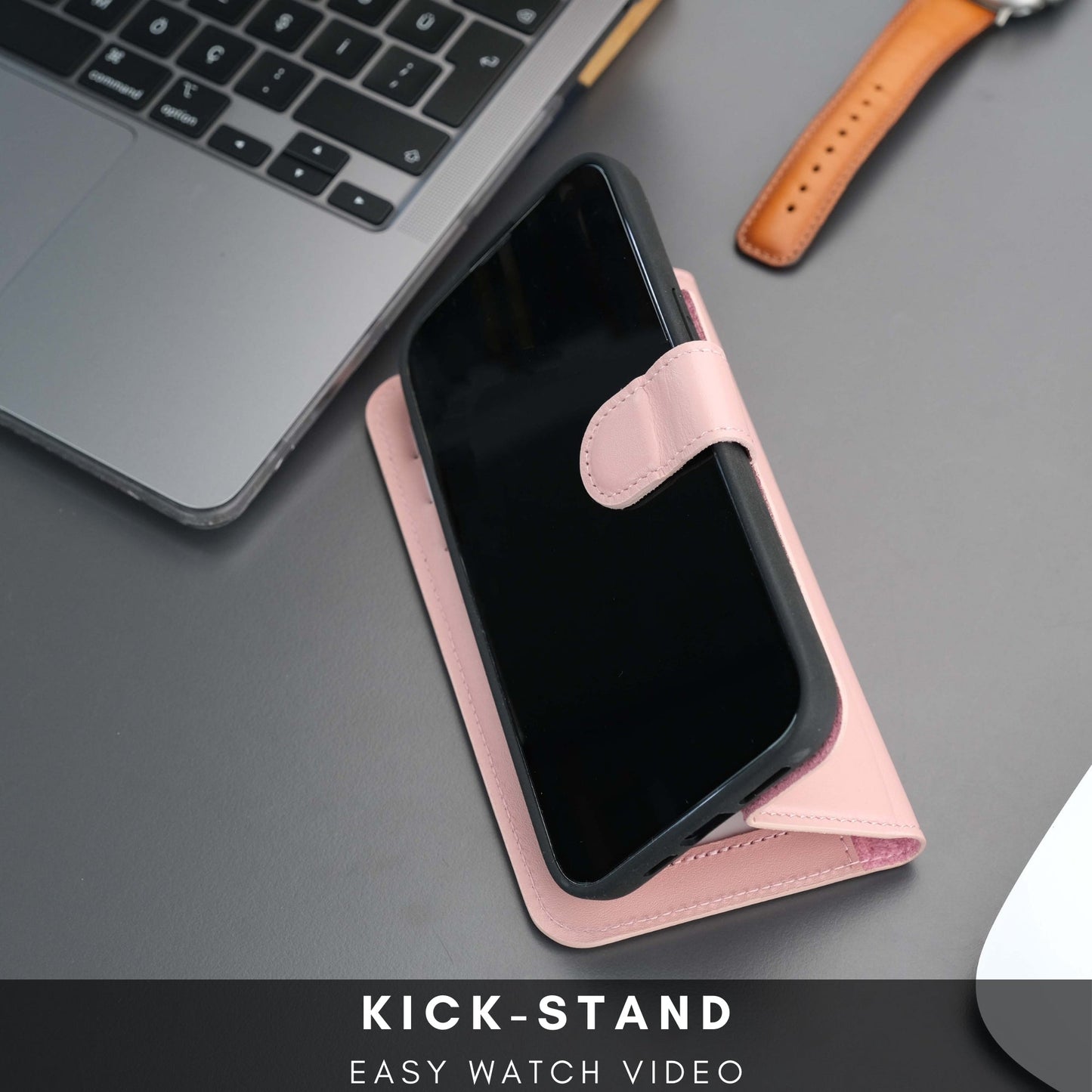 Casper Leather iPhone 15 Pro Wallet Case | Detachable MagSafe Compatible RFID Protection