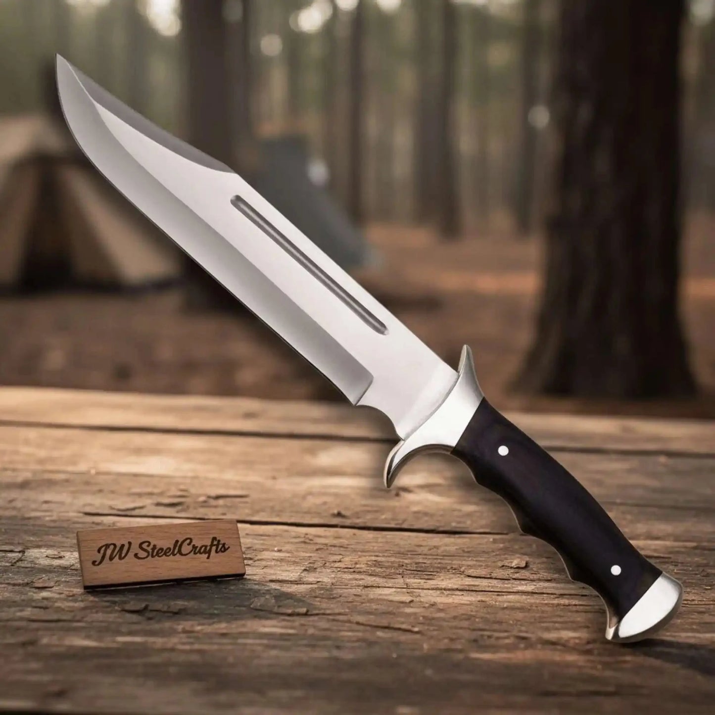 Sheffield Clip Point Bowie Knife D2 Steel Fixed Blade | JW SteelCrafts