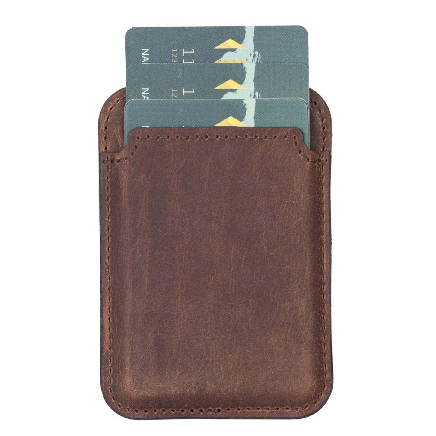 Cortland Full-Grain Leather Card Holder Wallet with Magnet