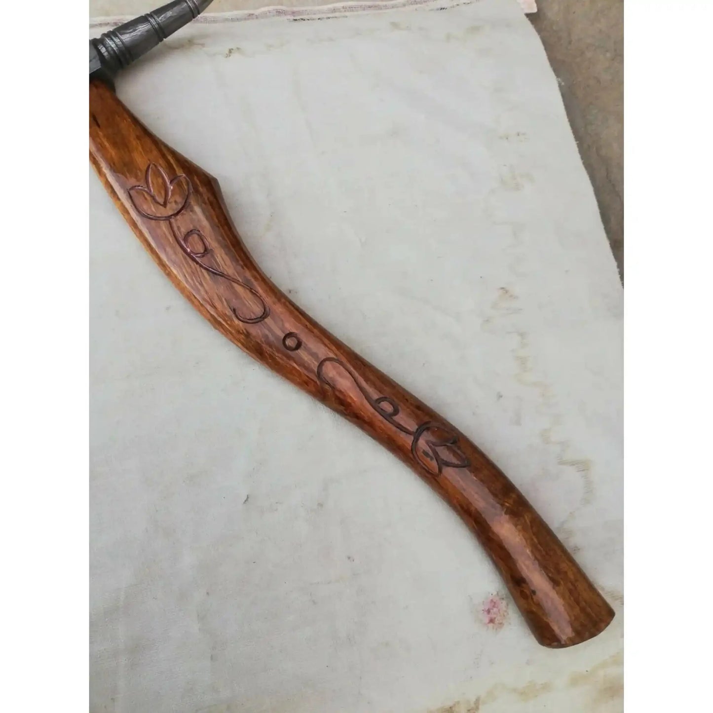 Custom Handmade 20" Damascus steel Best Bearded  Felling Hatchet Axe