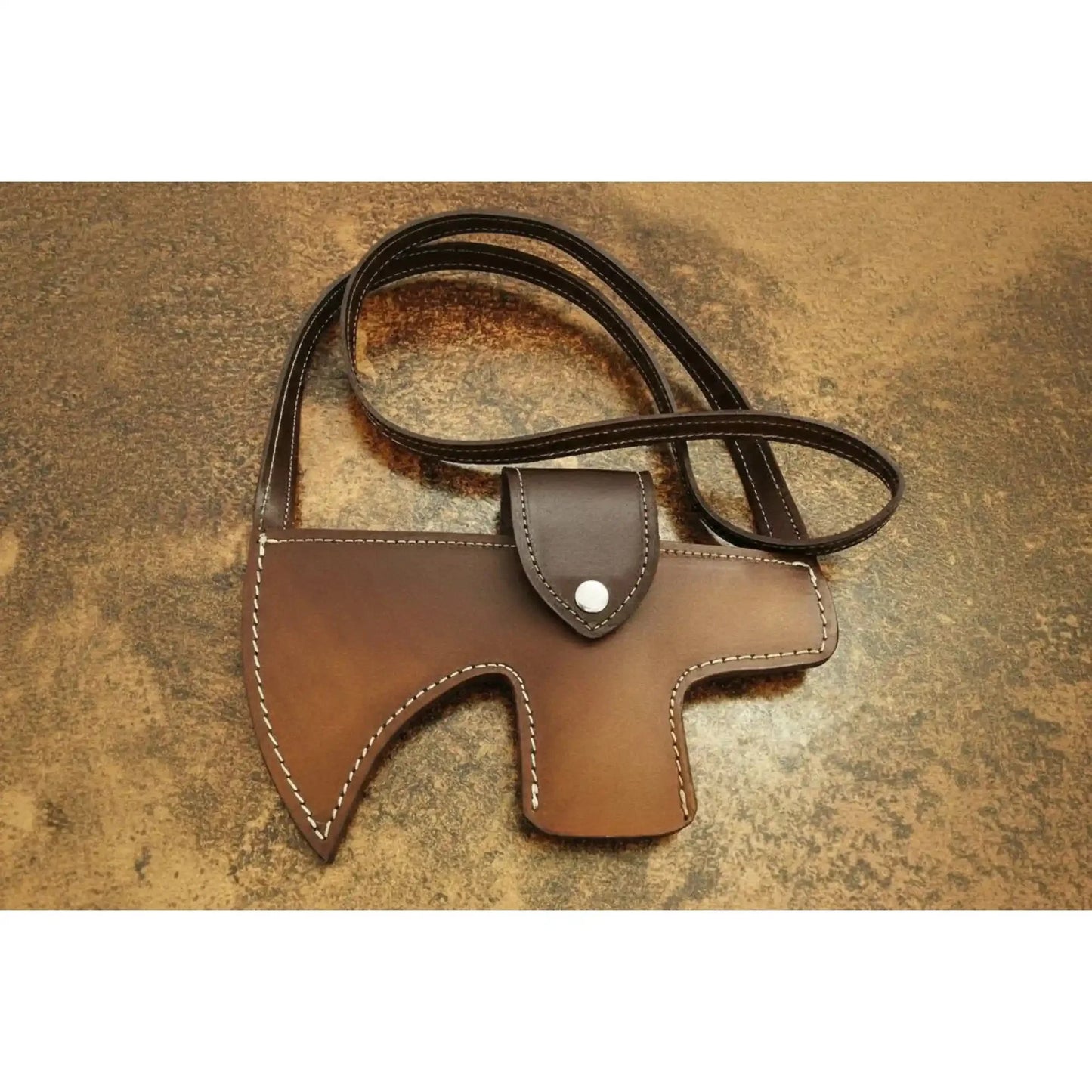 Damascus Smoking Axe Straight Handle 19 Inch