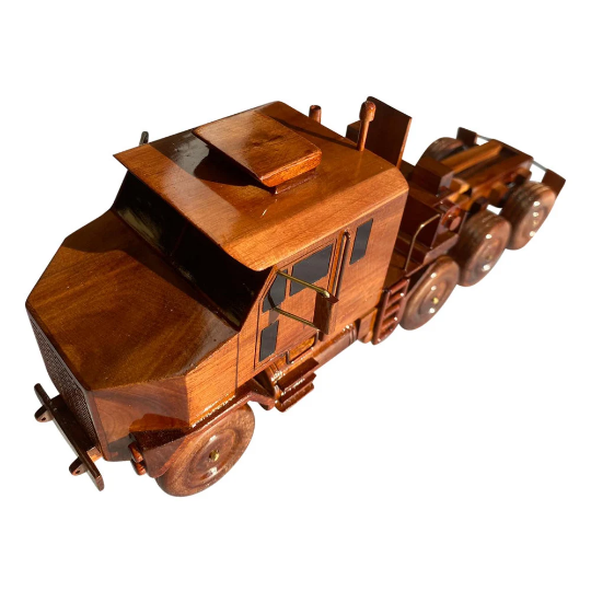 M-1070 ( M1070 ) Truck combo with M1A1 tank Mahogany Wood Desktop Truck combo Model