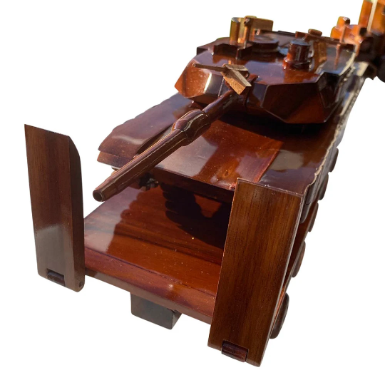 M-1070 ( M1070 ) Truck combo with M1A1 tank Mahogany Wood Desktop Truck combo Model
