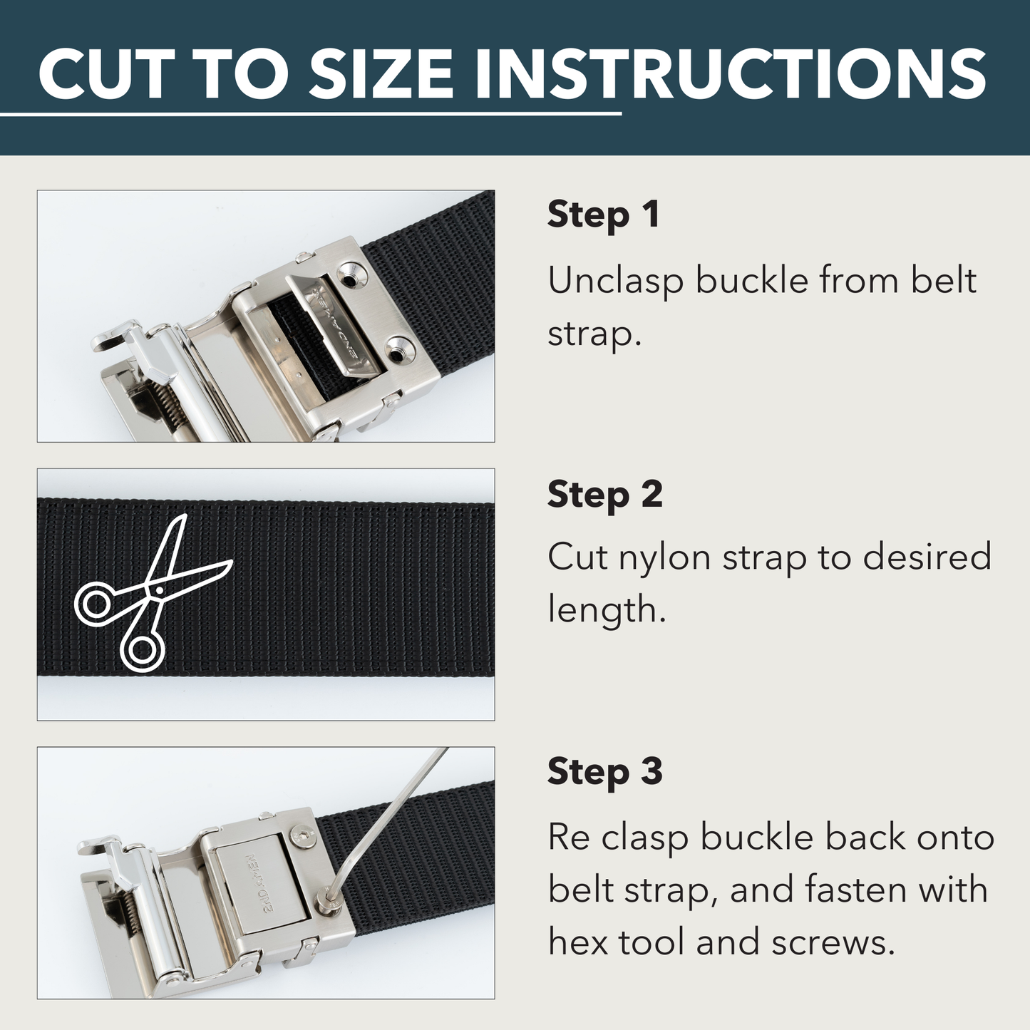 OS 1911 1.0 EDC Belt 1.5" Width Ballistic Nylon for Everyday Carry