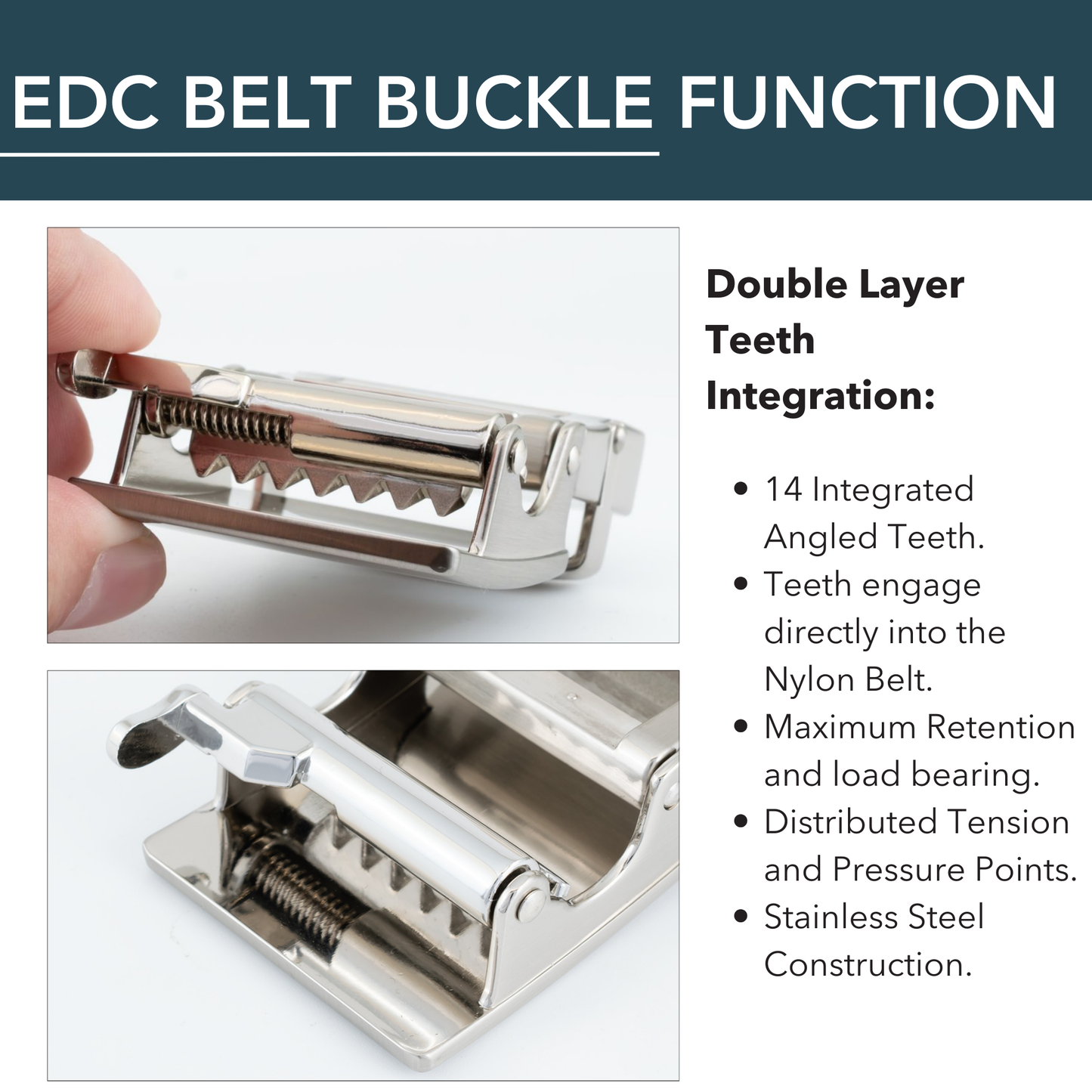 OS 1911 1.0 EDC Belt 1.5" Width Ballistic Nylon for Everyday Carry