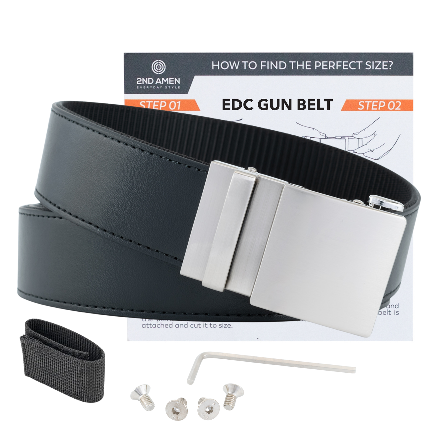 Stealth EDC Belt – Leather & Ballistic Nylon Hybrid for Concealed Carry