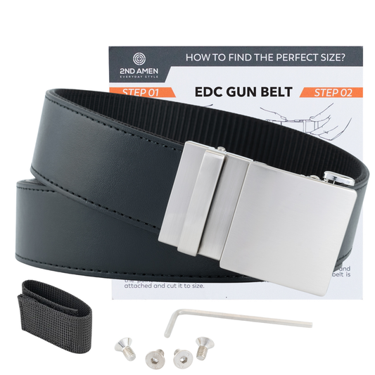 Stealth EDC Belt – Leather & Ballistic Nylon Hybrid for Concealed Carry
