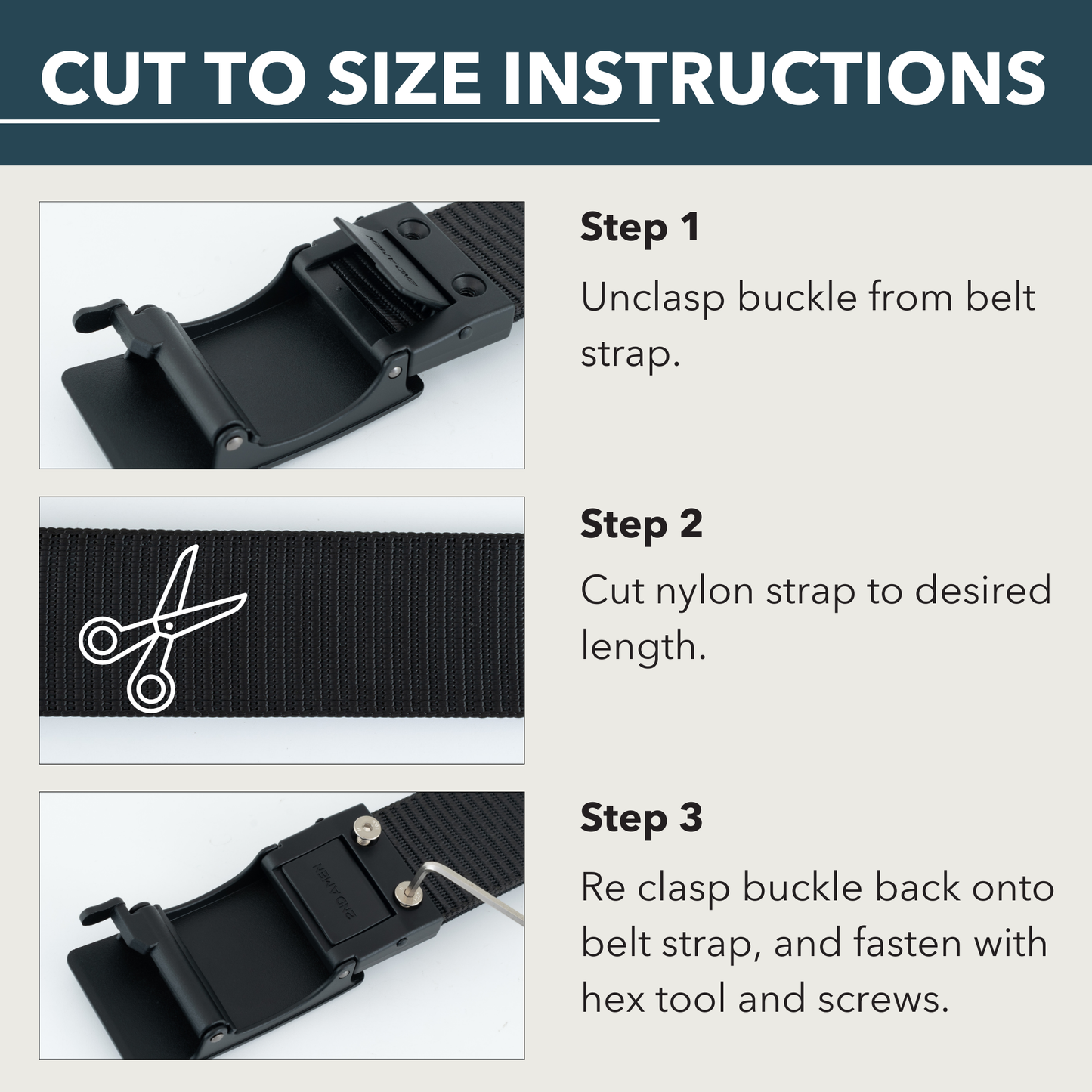 Force 1.0 EDC Belt 1.5" Width Ballistic Nylon for Everyday Carry