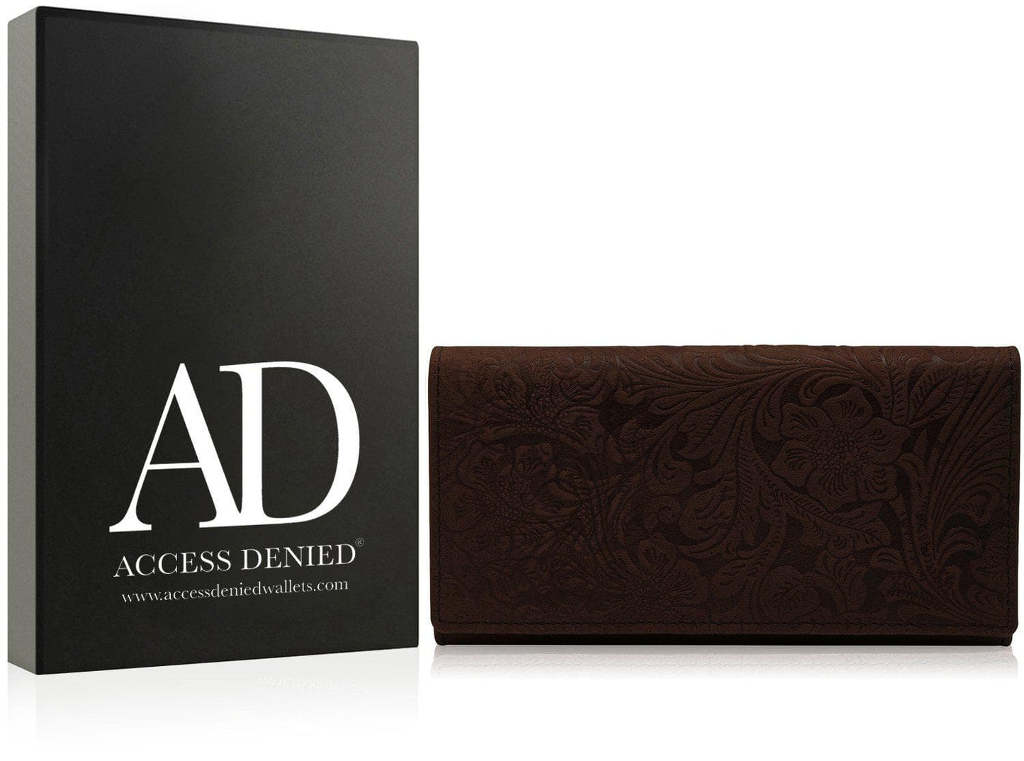 Embossed Floral Accordion Wallet